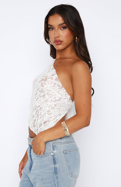 Rhea Asymmetrical Lace Top
