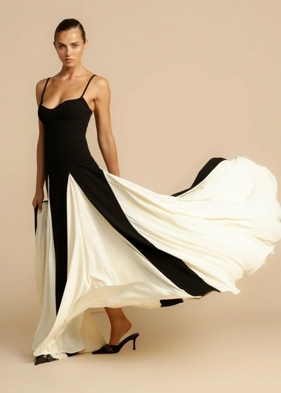 Eloise Two-Tone Maxi Dress