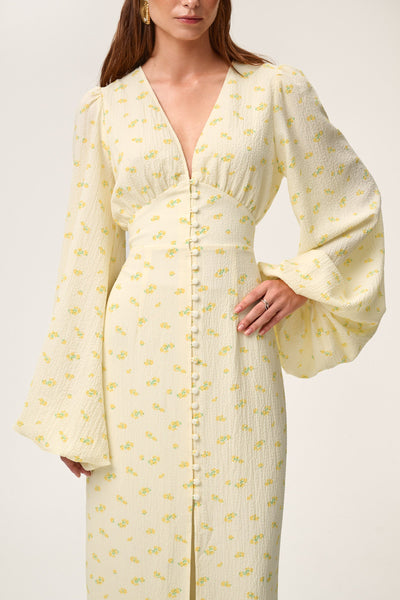 Isla Maxi Dress – Pastel Yellow