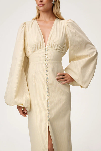 Isla Maxi Dress – Pastel Yellow