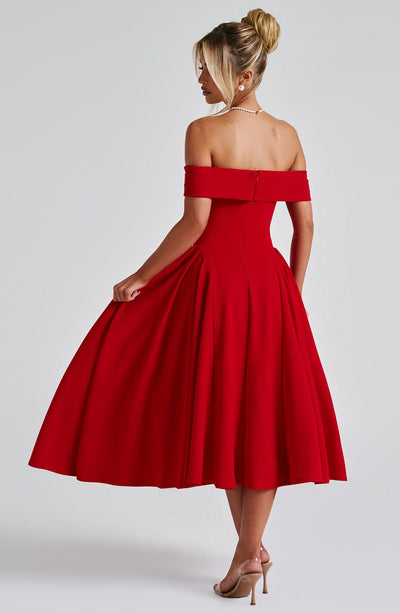 Celeste Pleated Midi Dress