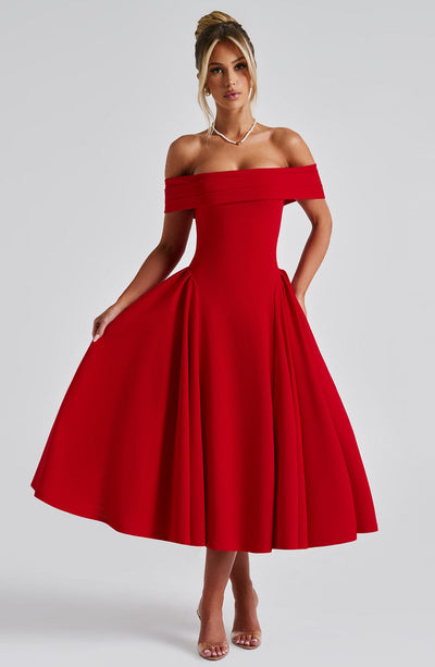 Celeste Pleated Midi Dress